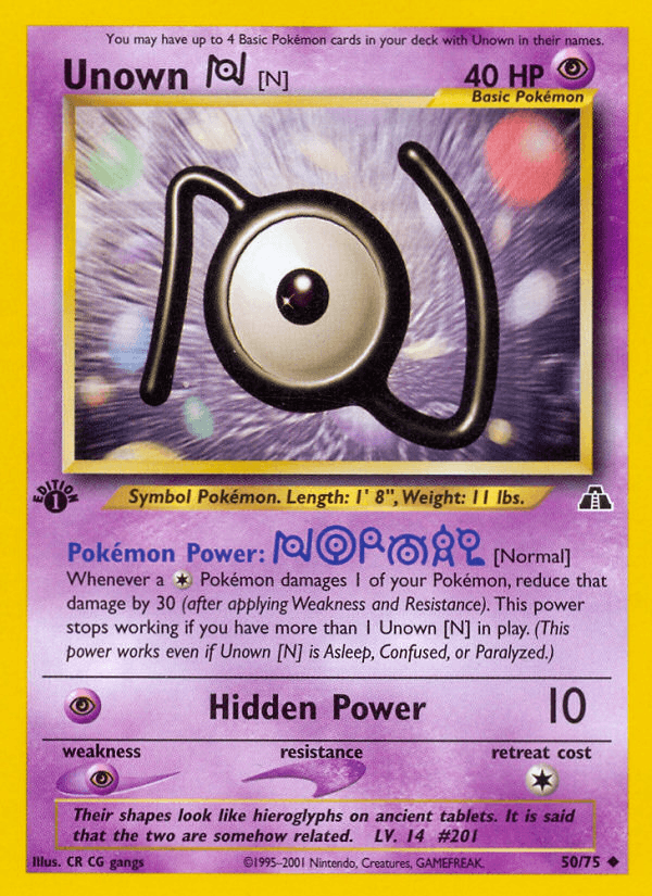 Unown [N] — 1st Edition