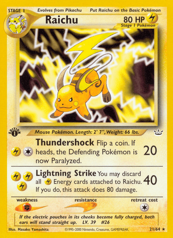 Raichu — 1st Edition