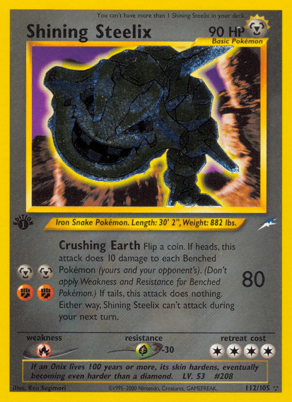 Shining Steelix — 1st Edition