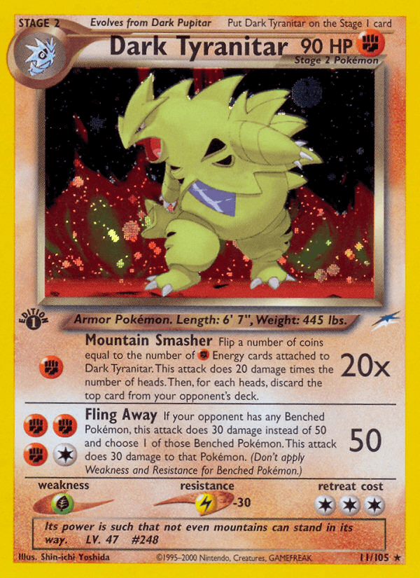 Dark Tyranitar — 1st Edition