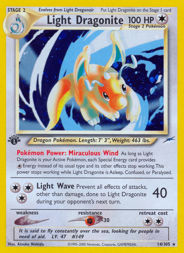 Light Dragonite — 1st Edition
