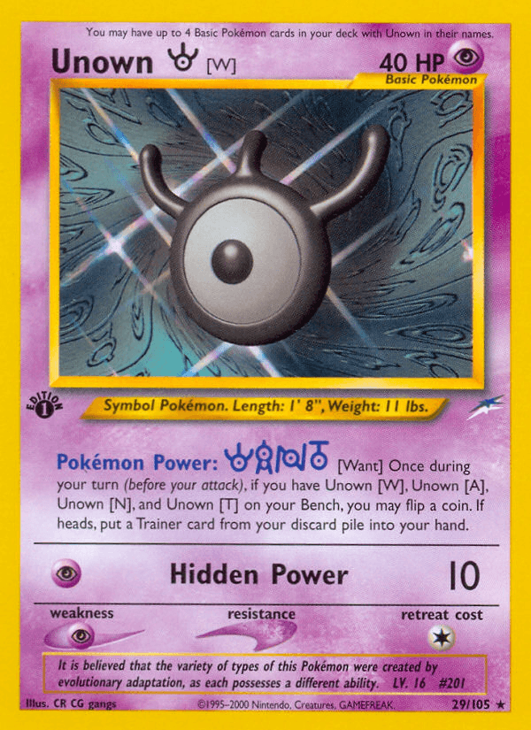 Unown [W] — 1st Edition