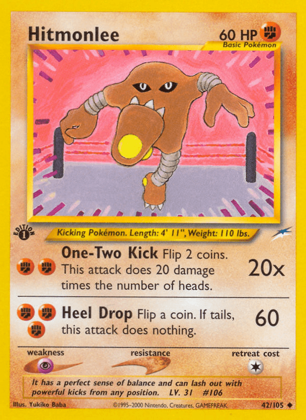 Hitmonlee — 1st Edition
