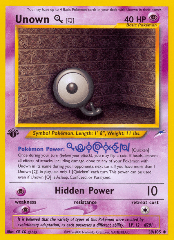 Unown [Q] — 1st Edition