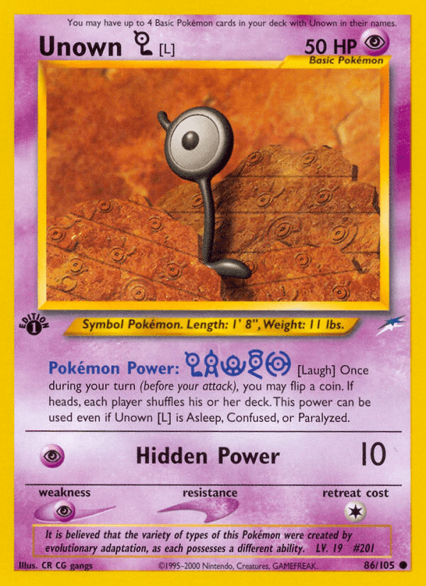 Unown [L] — 1st Edition