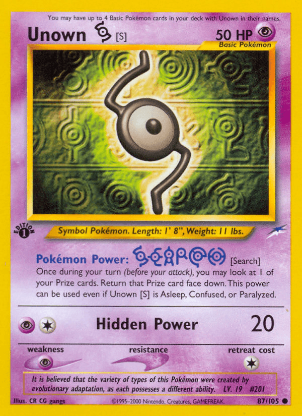 Unown [S] — 1st Edition