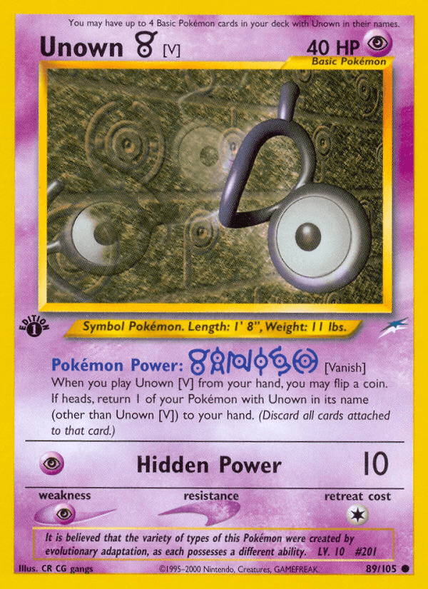 Unown [V] — 1st Edition