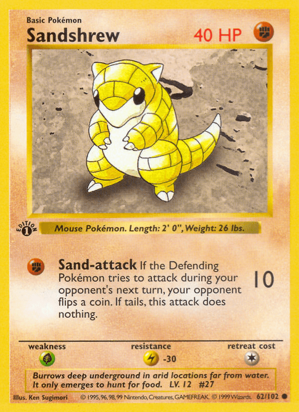 Sandshrew — 1st Edition
