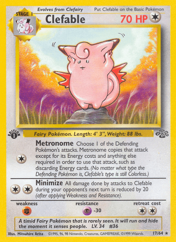 Clefable — 1st Edition