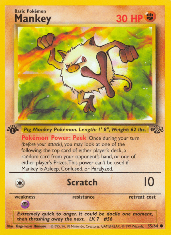 Mankey — 1st Edition