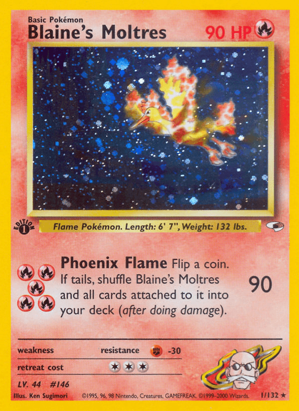 Blaine's Moltres — 1st Edition