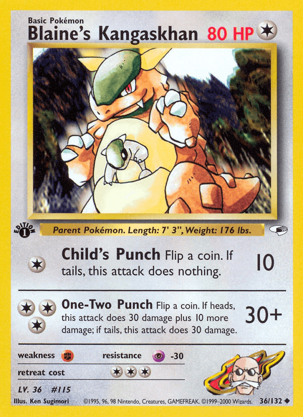 Blaine's Kangaskhan — 1st Edition