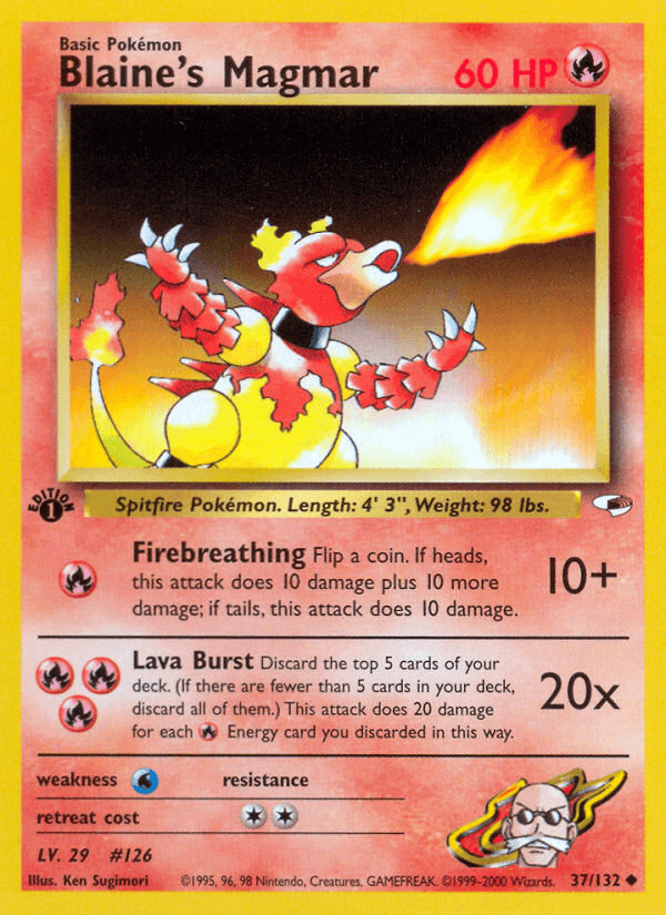 Blaine's Magmar — 1st Edition