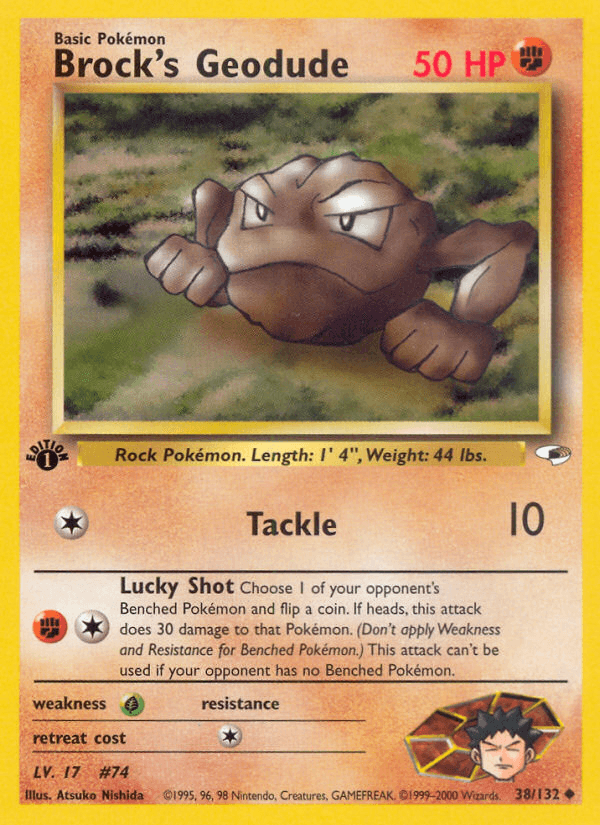 Brock's Geodude — 1st Edition