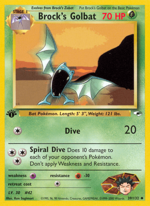 Brock's Golbat — 1st Edition
