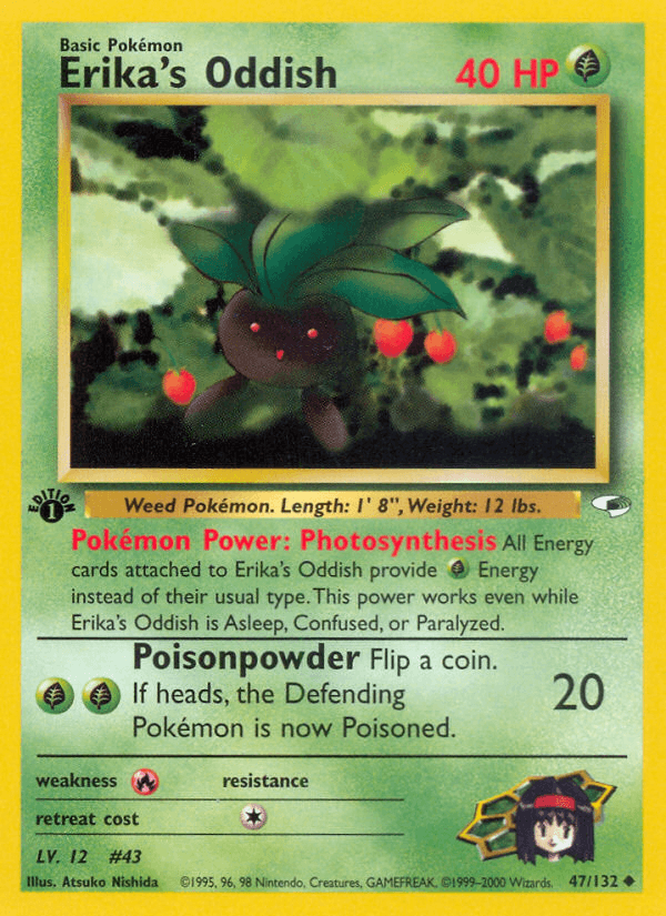 Erika's Oddish — 1st Edition