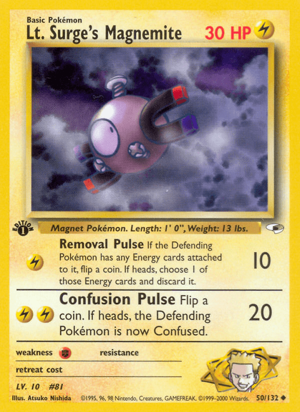 Lt. Surge's Magnemite — 1st Edition
