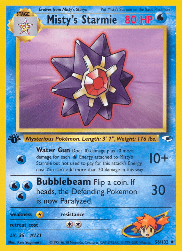 Misty's Starmie — 1st Edition