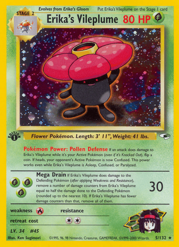 Erika's Vileplume — 1st Edition