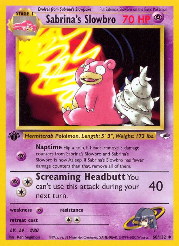 Sabrina's Slowbro — 1st Edition