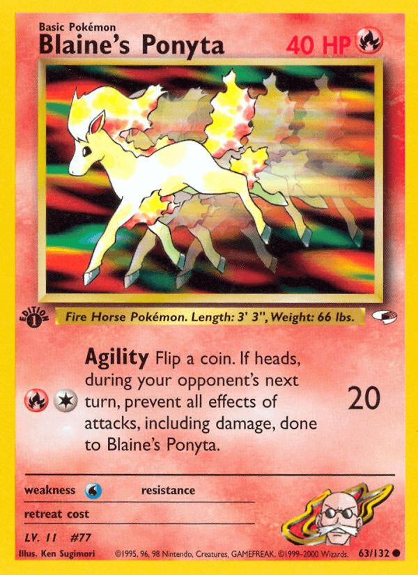 Blaine's Ponyta — 1st Edition