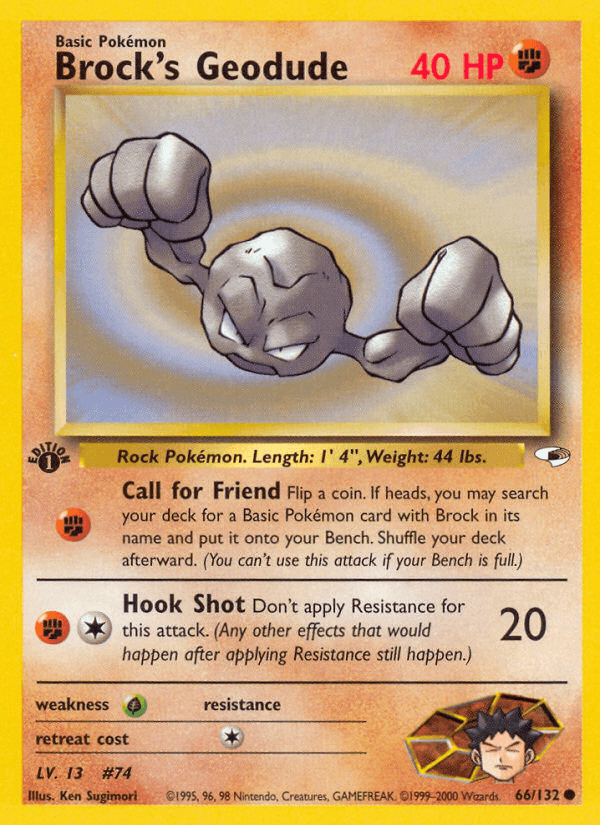 Brock's Geodude — 1st Edition