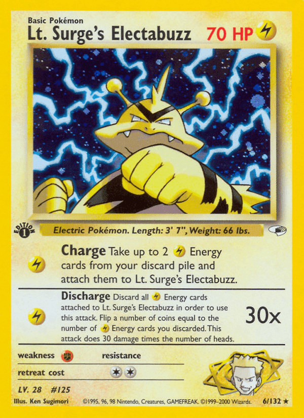 Lt. Surge's Electabuzz — 1st Edition