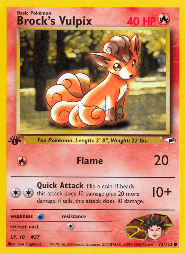 Brock's Vulpix — 1st Edition