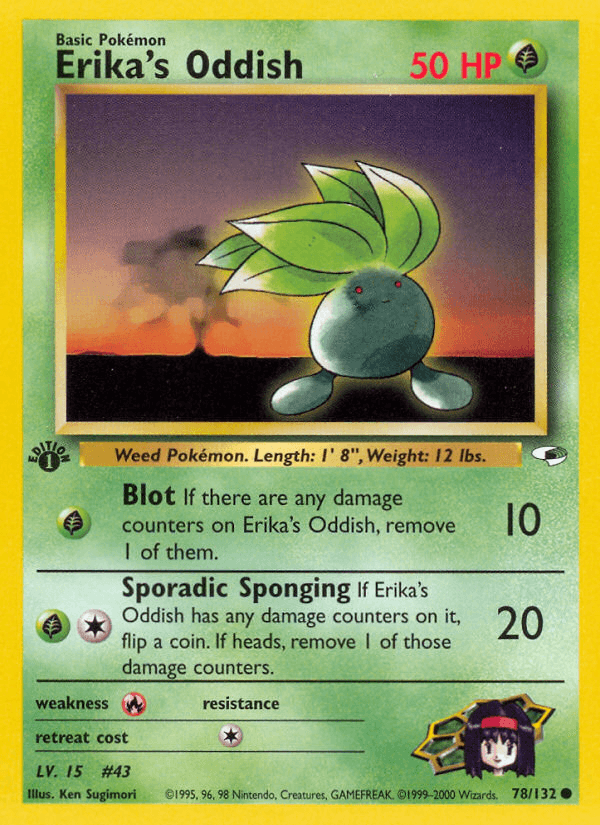 Erika's Oddish — 1st Edition