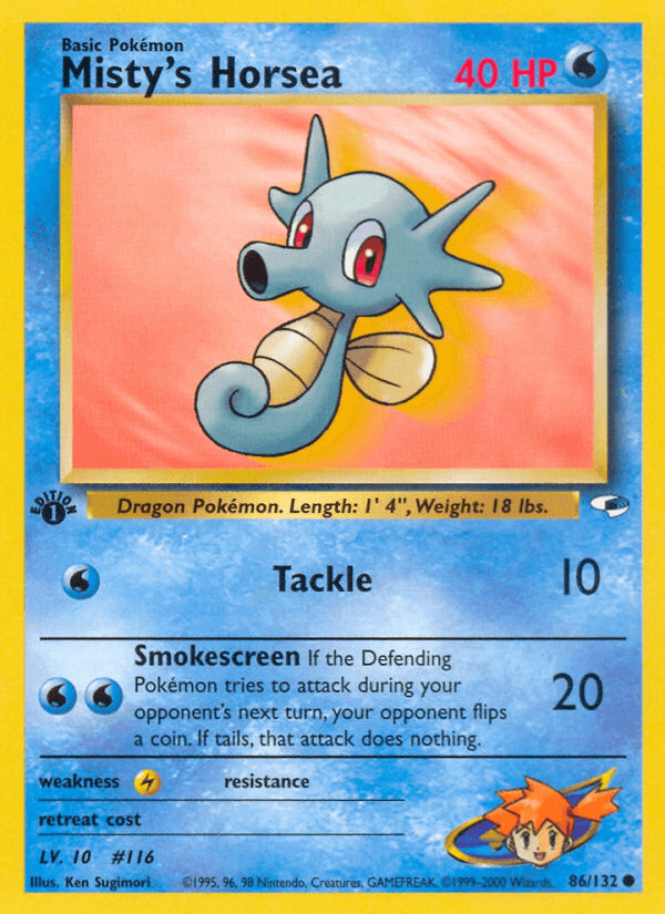 Misty's Horsea — 1st Edition