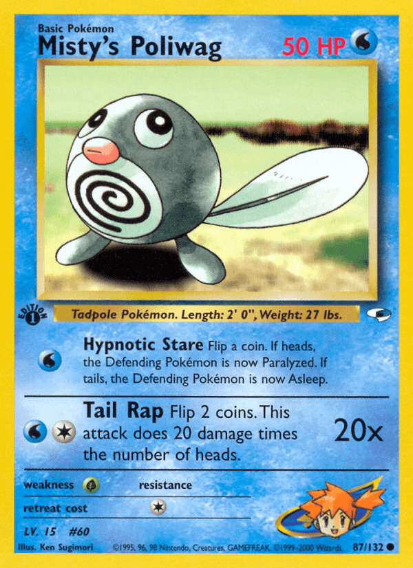 Misty's Poliwag — 1st Edition