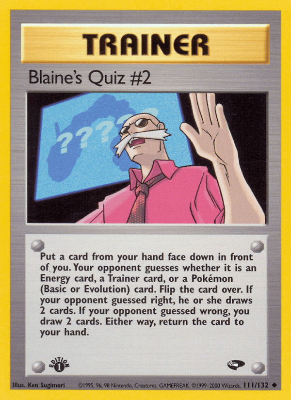 Blaine's Quiz #2 — 1st Edition