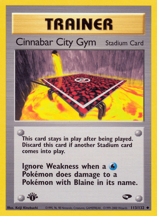 Cinnabar City Gym — 1st Edition