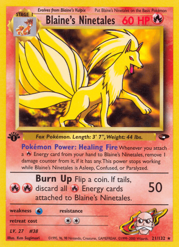 Blaine's Ninetales — 1st Edition