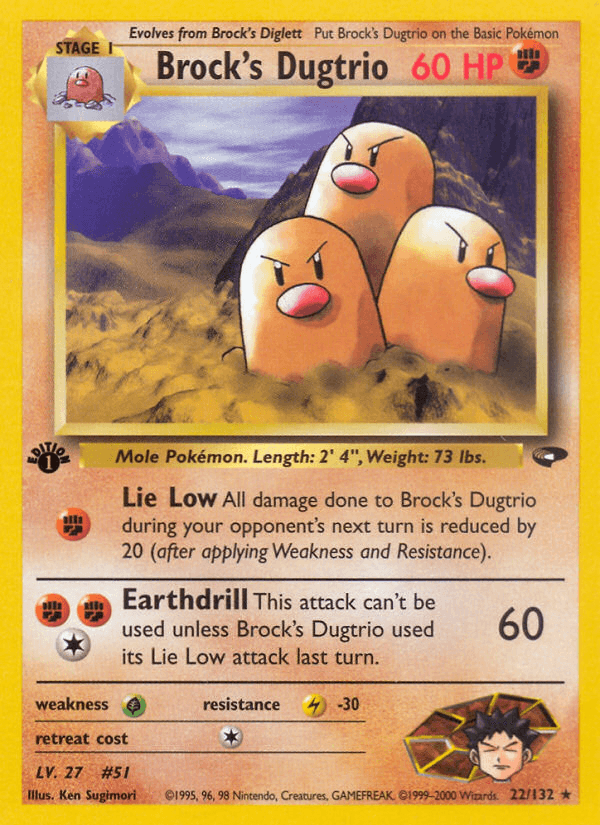 Brock's Dugtrio — 1st Edition