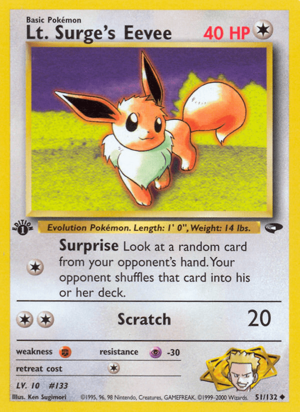 Lt. Surge's Eevee — 1st Edition