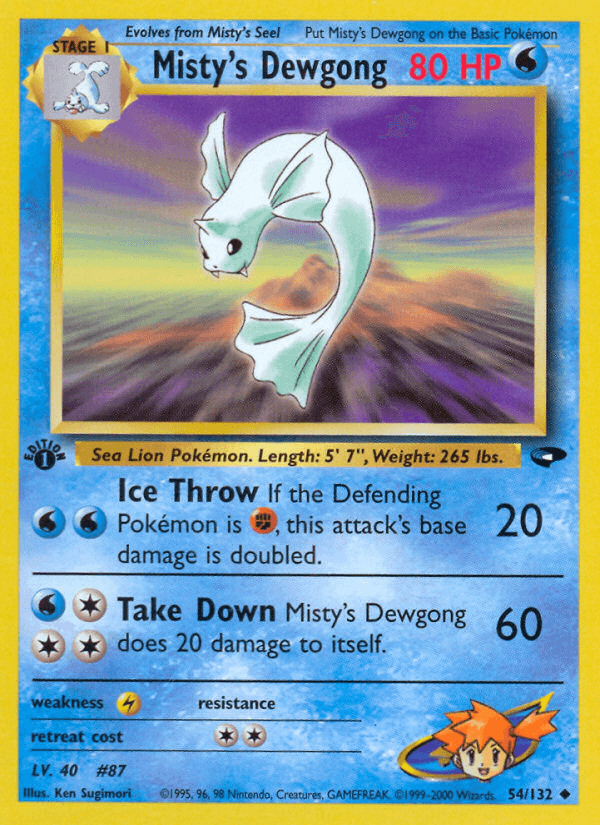 Misty's Dewgong — 1st Edition