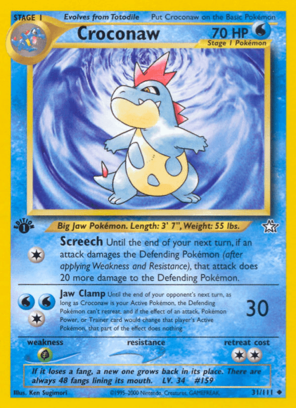 Croconaw — 1st Edition