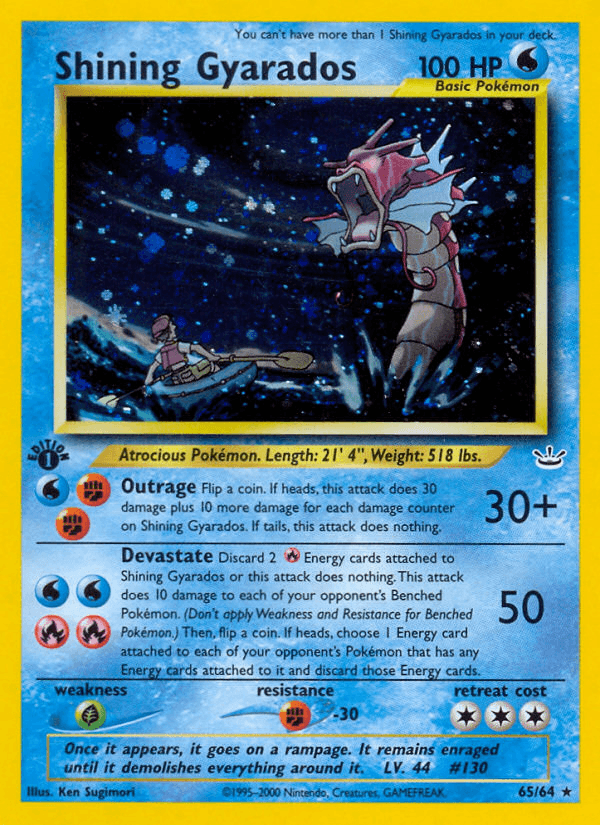 Shining Gyarados — 1st Edition