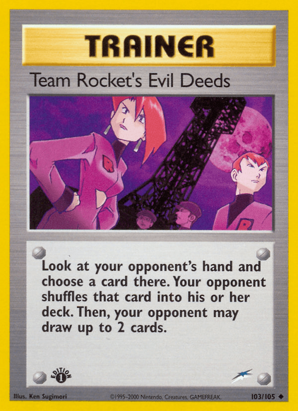 Team Rocket's Evil Deeds — 1st Edition