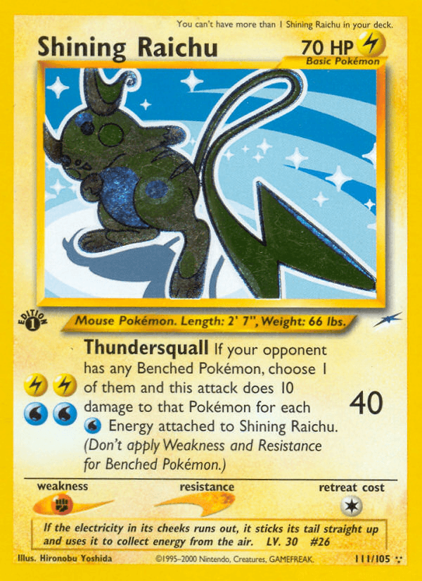 Shining Raichu — 1st Edition
