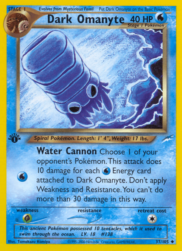 Dark Omanyte — 1st Edition